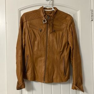 Danier Ladies Brown Vintage Leather Jacket